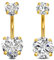 FECTAS 2stk Bauchnabelpiercing Gold 10mm Chirurgenstahl Bauchpiercing Piercing Bauchnabel Schmuck Herz