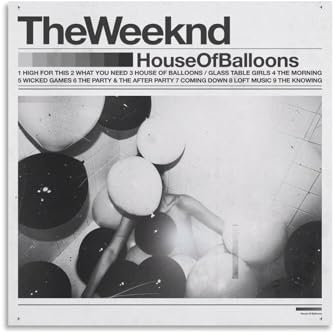 DAGUYS Sänger The Weeknd Album House of Balloons Poster Bild Druck Leinwand Poster Wandfarbe Kunst Poster Dekor Moderne Heimkunstwerke 30 x 30 cm