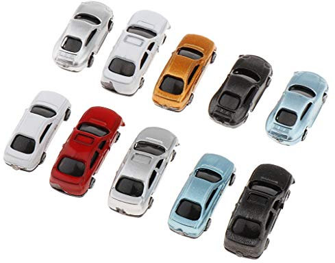 10 Pezzi Modello Parcheggio Paesaggio Strada Layout Sandtable Accessori 1:150