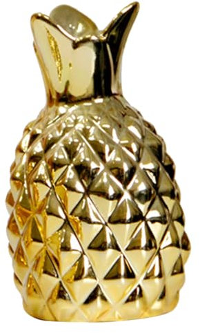 LIFKOME Obstskulptur Kurze Vase Lustige Blumenvase Kleine Vase Obstvase Ananasfigur Künstliche Ananas Blumenarrangementvase Obststatue Pampasvase Keramik Europäischer Stil Büro Anlage
