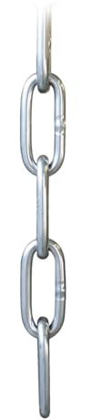 Rundstahlkette langgliedrig Ø 6 mm Edelstahl V4A Kette Edelstahlkette DIN 763 DIN763 Rundgliederkette Stahlkette Ankerkette Absperrkette VA A4 Rohr 1 Stück AISI316 AISI 316 Boot