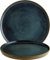 Bonna 6x Sphere Ocean kleiner Teller flach rund 22cm 2cm hoch Schwarz Porzellan SPEOCHYG22DZ Frühstücksteller Brotteller Kuchenteller Geschirr