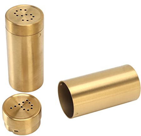 2 Tarros de Especias Dorados de Acero Inoxidable, Saleros y Pimenteros, Accesorios de Cocina para Sal, Azúcar, Cocina Doméstica, Almacenamiento de Tarros de Especias