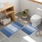 Enyhom Bath Mat Sets 2 Piece Non Slip Washable Bath Toilet Rug Soft Water Absorbent Shower Rug Bathroom Mat and Rug Sets, Blue