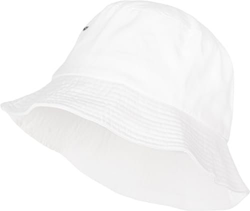 styleBREAKER Unisex Fischerhut Einfarbig in Vintage Washed Optik, Bucket Hat, Stoff Sonnenhut Unifarben 04025045, Farbe:Weiß