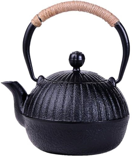 Wudaizhi Cast Iron Teapot, Tea Kettle for Stove with Infuser, Large Capacity Japanese Tea Pot for Loose Leaf