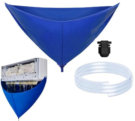 Cubierta de limpieza para aire acondicionado - Cubierta para aire acondicionado interior | Kit de bolsa para lavar el polvo fácil de unidad montada en la pared con tubería de agua | Cubierta de limpie