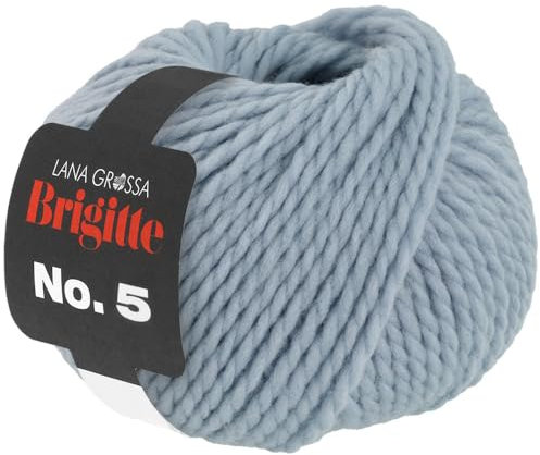 LANA GROSSA Brigitte Nr.5 | 2-fach verzwirntes Merino-Dochtgarn | Handstrickgarn aus 100% Schurwolle (Merino extrafein) | 50g Wolle zum Stricken & Häkeln | 75m Garn FB 18