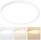 MOONSEA 40W LED Deckenleuchte Flach, 3 Farben 3000K/4000K/6000K Deckenlampe Wohnzimmer, Ultra Dünn Deckenleuchte Rund für Wohnzimmer Schlafzimmer Kinderzimmer Büro, Ø50cm, Weiß