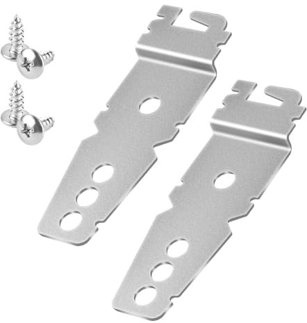 2pcs Dishwasher Mounting Brackets, Under Counter Fixing Clips Replacement Accessories Universal 8269145 dishwasher Fittings Clips Attachments Parts with Screws for Whirlpool Ken-More Samsung