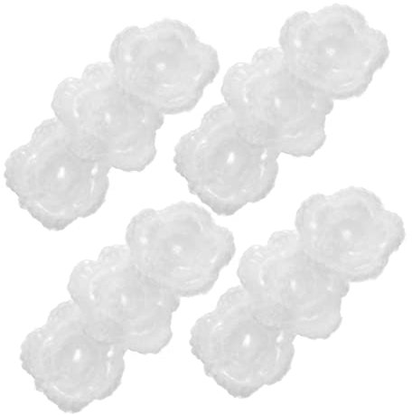 SEWACC 12st Blumenkostümdekoration Stickereiapplikationen Haarnadel DIY Zubehör Blumenornament Zum Basteln Haarschmuck Häkeln Zubehör Für Kopfbedeckungen Blumen Basteln Tiara Weiß Acryl