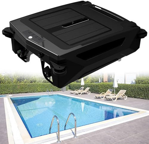 Beachtiful Robot écumeur de Piscine à énergie Solaire, Robot de Piscine sans Fil pour la Surface de la Piscine, écumeur de Piscine Solaire Automatique, Compatibilité avec l'eau Salée