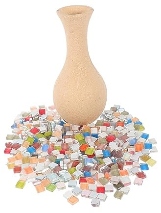 BELLIFFY DIY Holz-blumenarrangement-Flasche Kreativer Blumentopf Mit Mosaik-Patch Umweltfreundliches Bastelset