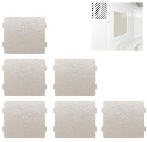 6Pcs Microwave Waveguide Cover Universal Mica Plate Sheet for Microwave Oven Parts Replacement Heat-Resistant Insulating Repairing Accessory Provide Protection for Kitchen Microwave Oven(108 x 99mm)