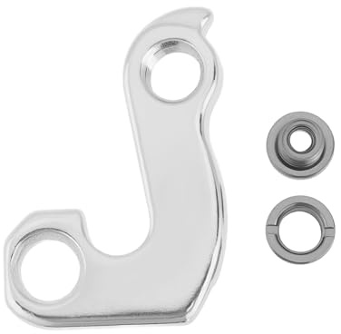 LT Easiyl Fahrrad-Umwerferaufhänger Kompatibel mit Union GH-012 38 X 54,5 Mm Fahrrad-Endhaken Schaltwerkhaken mit Schrauben Schaltauge Hinten Silberfarben