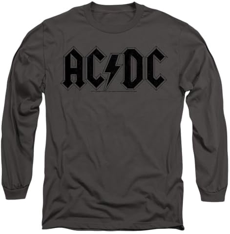 AC/DC Unisex ACDC Worn Logo Mens Long Sleeve T Shirt T-Shirt