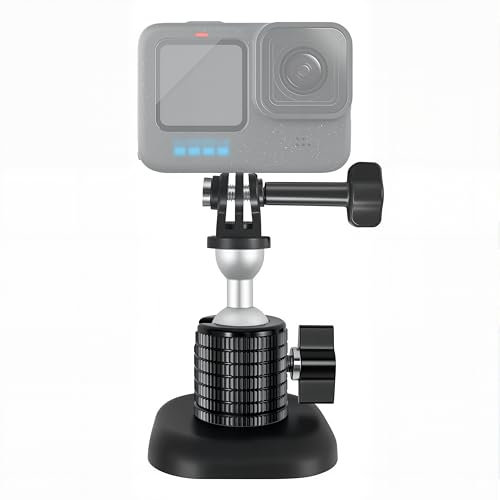 Magnetic Camera Mount Fit for GoPro – Strong Magnetic Base with 360° Rotation, Universal Compatibility for GoPro Hero 13-6, DJI Action 5-2, Insta360, Akaso, and More
