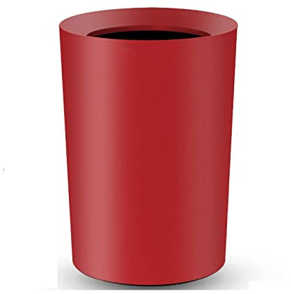 Poubelle de Cuisine, de Bureau, de Salle de Bain, Ronde, Rouge, Simple, pour l'intérieur