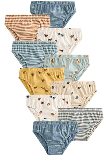 NEXT Jungen 10er-Pack Unterhosen Safari Print Numeric_110-numeric_116