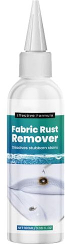 Mnozreo Rostfleckenentferner für Stoffe,Rostentferner aus Stoff,Kleidungsreinigungsmittel für Rostflecken,Wirksamer Rostfleckenentferner,Fabric Rust Remover,Stoff Fleckenentferner,100ML