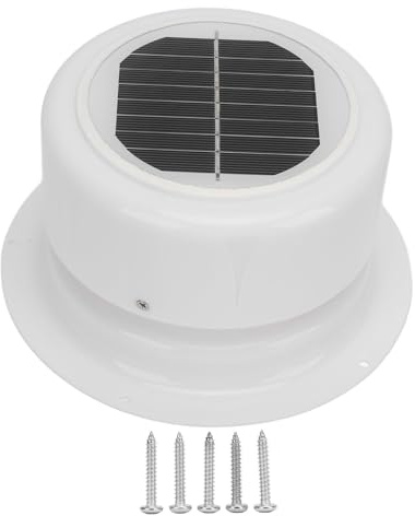 Ventilateur de plafond solaire écoénergétique avec design solide contre le vieillissement - Ventilateur de toit ABS pour améliorer l'espace de vie - Évent solaire pour véhicule et remorque