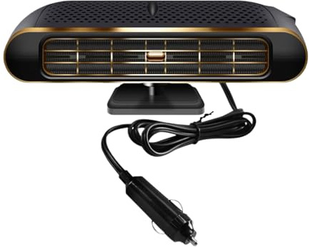 Chauffage de voiture - Dégivreur d'air rechargeable - 12 V/24 V - Chauffage compact pour application automobile - Contrôle de la température réglable avec puissance de chauffage rapide - Parfait pour