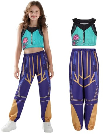 Efymosce Disfraz de Cosplay Hunters para Niña, Juegos de Demon Hunters Disfraz de Carnavals, Animes Cosplay Costume, Disfraces de Actuación Escénicas, para Halloween Carnavals Fiestas Cosplay