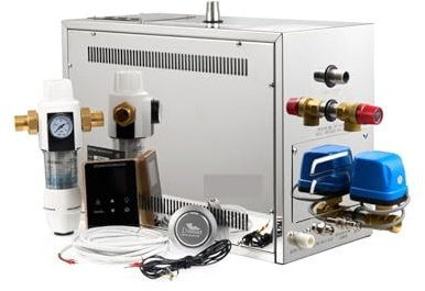 Sauna Steamer, Luxury 6KW Spa Shower Steamer Sauna Steam Bath Generator,Sauna Automatic Draining for Suitable Space Heating