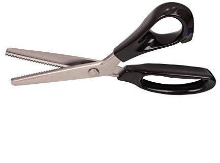 Ciseaux de couture professionnels – design Zig Zag en acier inoxydable – dentelés pour la broderie, la couture, le tissu et la coupe de papier, les travaux d’aiguille et le tissus