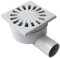 FIRST PLAST CHABS1040G Fermoir siphonné en ABS, Gris, 100x100 mm