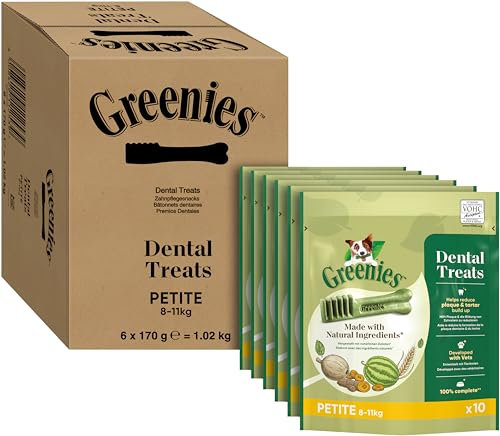 GREENIES Dental Treats Petite für Hunde von 8-11kg, 6 x 170g