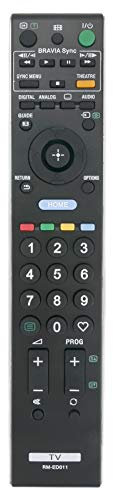 VINABTY Mando a distancia RM-ED011 para Sony TV KDL-22E5300 KDL-22E5310 KDL-26E4000 KDL-26E4020 KDL-26E4030 KDL-26E4050 KDL-26V4500 KDL-26V4710 KDL-3 2E400 0 KDL-32E4020