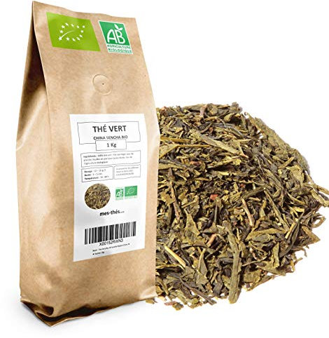 Thé Vert bio Sencha nature chine - 1 kg (400 tasses) - Thé en vrac 100% agriculture biologique - Mes-Thés