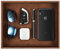 SITHON Bandeja Organizador de Escritorio, Almacenamiento Organizer de PU Cuero para Cuarto de Baño, Hogar Salón Dormitorio Soporte Caja para Joyas, Mando a Distancia, Teléfonos (Marrón)