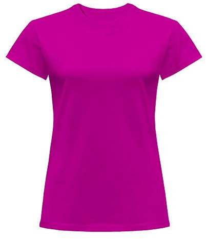 FYL Camisetas de manga corta para mujer, fucsia, L