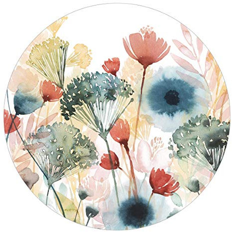 Runde Tapete selbstklebend - Wildblumen im Sommer I 122x122cm