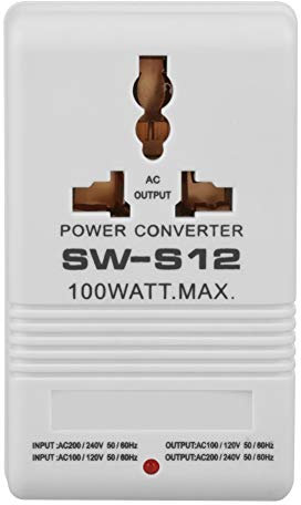 Transformador Convertidor de Voltaje, Elevador y Descendente de Doble Canal, Adaptador de Viaje de 100 W 110 V / 120 V a 220 V / 240 V (enchufe Estándar CN)
