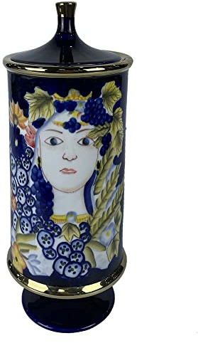 DKD Home Decor Vase Porzellan schwarz Shabby Chic (15 x 15 x 38 cm)