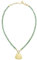 Breil, Damenhalskette Private Code Collection TJ3152, Grüne Aventurin-Halskette mit Zwei IP-Goldstahlplättchen