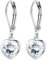 YADOCA 925 Sterling Silber Herz Ohrringe für Damen Kinder Mädchen - Hypoallergen Leverback Zirkonia Hängend, Silber