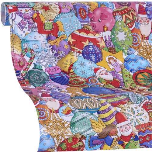 Disegno Weihnachts Geschenkpapier für Kinder | 5m x 0.5m Rolle | Merry X-mas | Weihnachten & weitere Anlässe