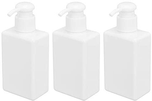 Botellas de Plástico con Dispensador de Bomba, 3 Uds, 150ml, Dispensador de Loción de Plástico Cuadrado Recargable, Botella de Bomba de Loción Vacía para Champú, Lavado Corporal