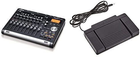 TASCAM DP-03SD - Digitales 8-Spur-Portastudio, Aufnahme/Wiedergabe mit 44,1 kHz und 16 Bit mittels SD/SDHC-Speicherkarten, 2,10 x 11,40 x 8,20 Zoll & RC-3F – Fußschalter