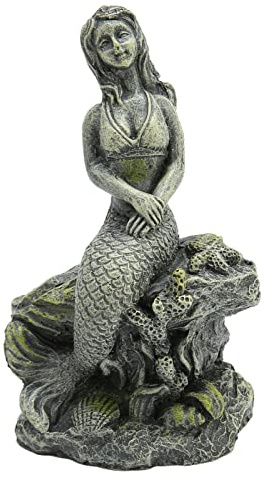 KENANLAN Aquarium-Meerjungfrau-Statue, Kunstharz, Meerjungfrauen-Figur, Skulptur, schöne Aquarium-Dekoration für Aquarium, Desktop-Dekorationen