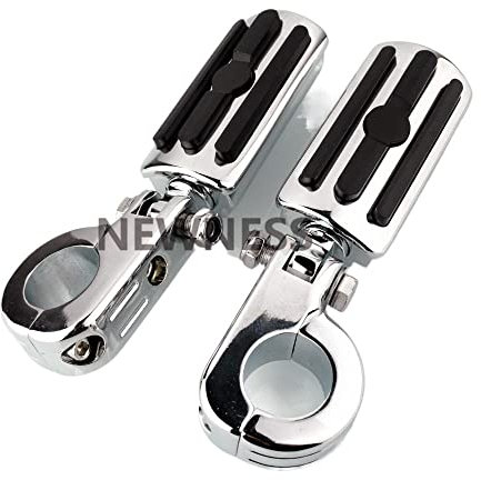 JOMALU Cale Pied Moto 32mm 38mm Moteur Garde Crash Bar Chevilles Repose-Pieds Chrome Repose-Pieds pédale pour Harley Davidson Softail Sportster Dyna personnalisé (Color : Clamps 38mm)
