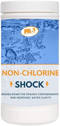 FILO Non Chlorine Shock 1kg - Spa Treatment for Hot Tubs & Swimming Pools - Water Clarifier, Paddling Reducer, Cleaner, and Pool Maintenance Essential - Pool Chemicals Included