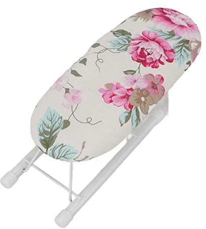 Planche à Repasser Pliable, Petite Planche à Repasser de Table, Mini Planche à Repasser Pliante Portable avec Pieds Antidérapants pour la Maison, les Buanderies, les Dortoirs, les (Fleur de pivoine)