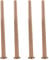 4 Pièces Pieds de Meubles en Bois Massif (Hêtre), Pieds de Table Conique de Remplacement pour Table à Manger, Canapé, Armoire, Avec Vis, Couleur du Bois (65cm/25.6in, Tilt)