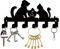 CREATCABIN Porte-Clés en Métal Noir Crochets pour Clés Organiseur de Cintre Mural Décoratif avec 6 Crochet Motif Chien et Chat pour Porte D'Entrée Couloir Sac Vêtements Clé Écharpe à Suspendre