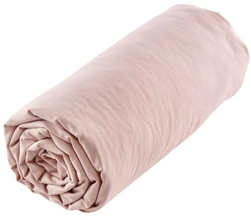 Linnea Drap Housse uni 140x190 cm Mila 100% Polyester Micro lavée Rose poudré
